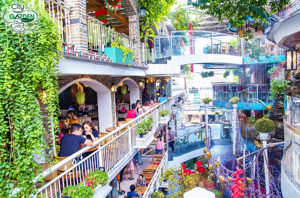 City Garden Cafe là quán cà phê sân vườn được thiết kế theo phong cách Châu Âu có không gian rộng rãi thoáng mát